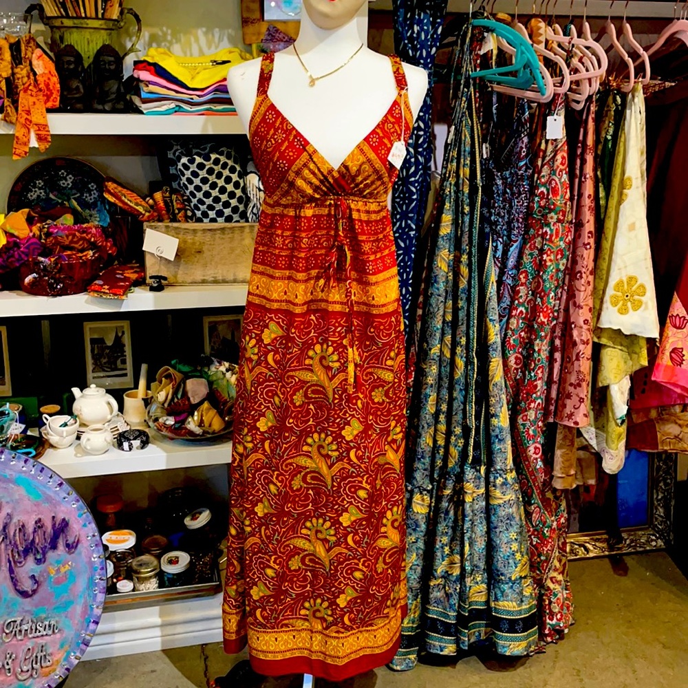 Silk Sun Dress frim India new with tags